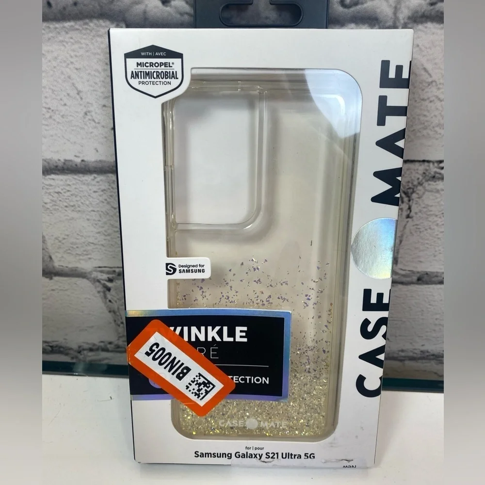 Samsung Galaxy S21 Ultra 5G Twinkle Hombre Glitter Hard Shell Phone Case NWT